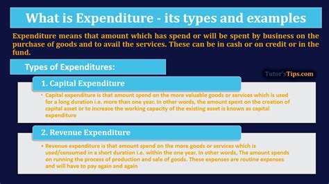 expedenture|what is expenditure in business.